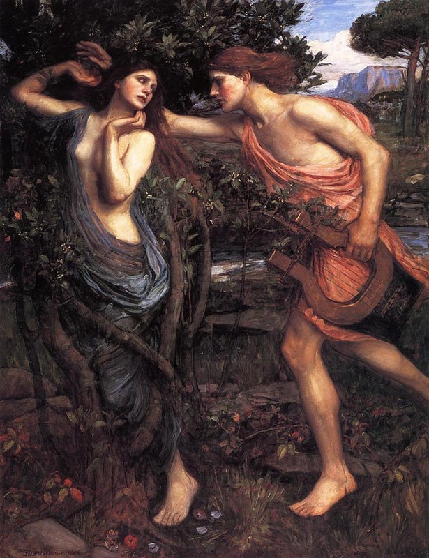 Handmade oil painting reproduce,Apollo and Daphne by John William Waterhouse 006