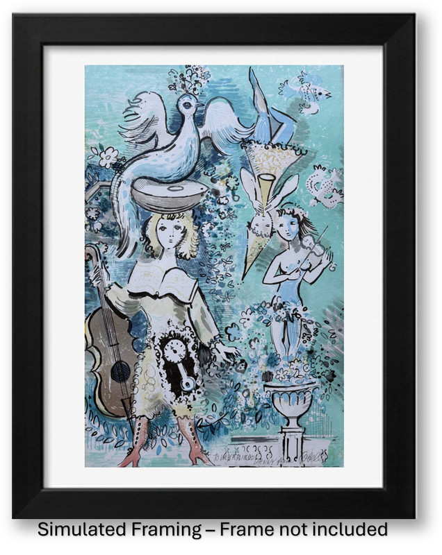 Lot 3 Charles Cobelle Original Artwork Watercolor Gouache Ink Large 23 x 35 gallery