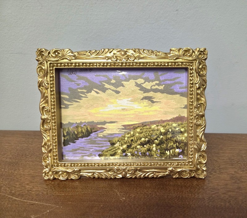 Framed Paint-By-Number «Sunset Field» 7″x 5″