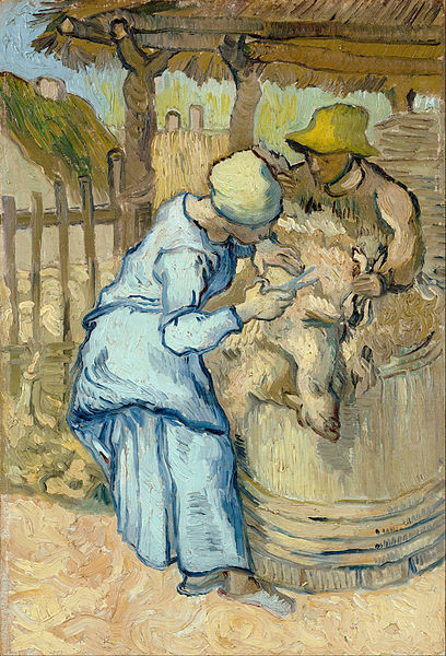 Vincent van Gogh – The sheep-shearer Painitng Canvas Print wall home Decor