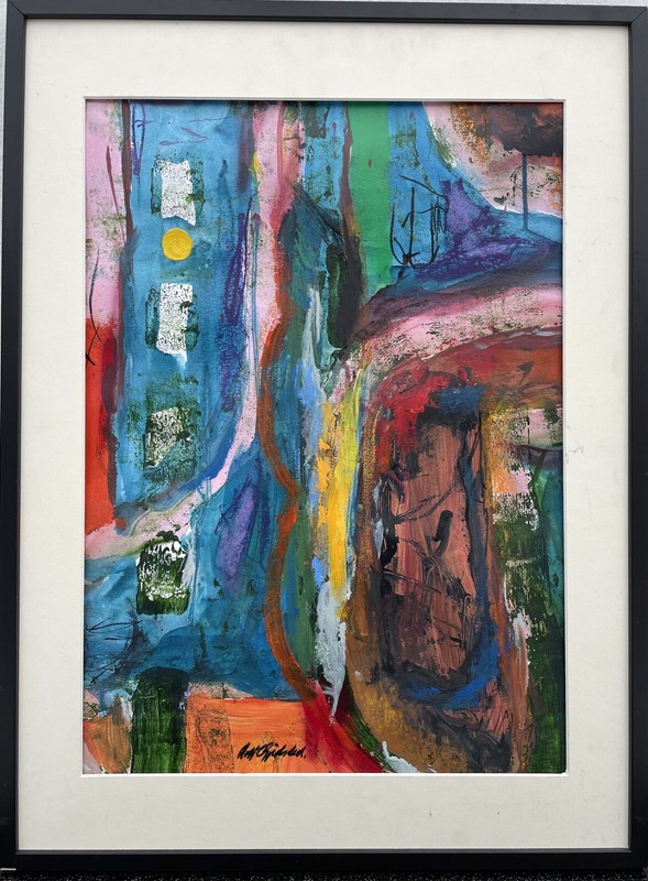 Rolf Gjedsted 1947-2022 Abstract Composition Art Vintage Danish Midcentury