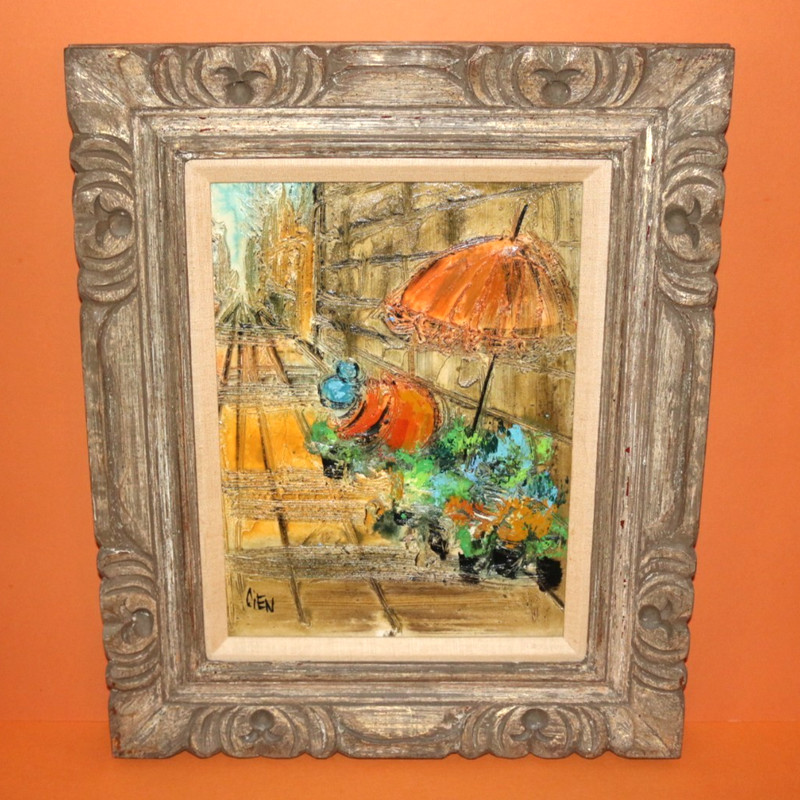 Vintage 1960’s ETTA BENJAMIN CIEN 12″ X 16″ Stunning oil painting on board.