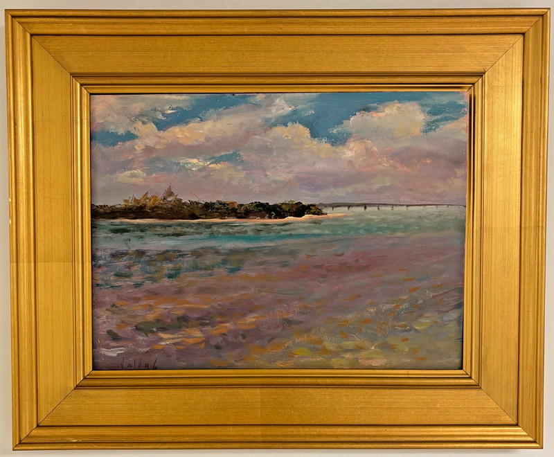 Vintage Seascape Oil Painting