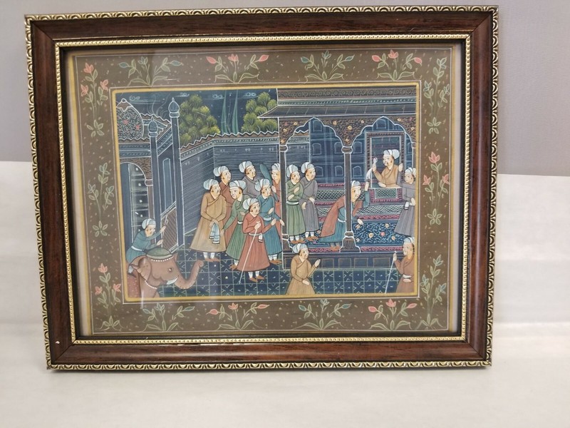 Ethnic Art Paintings with wooden brown golden Antique frame – Unique Item