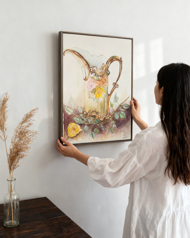 Watercolor Fansy Flower home decor. Expression Created Just for You