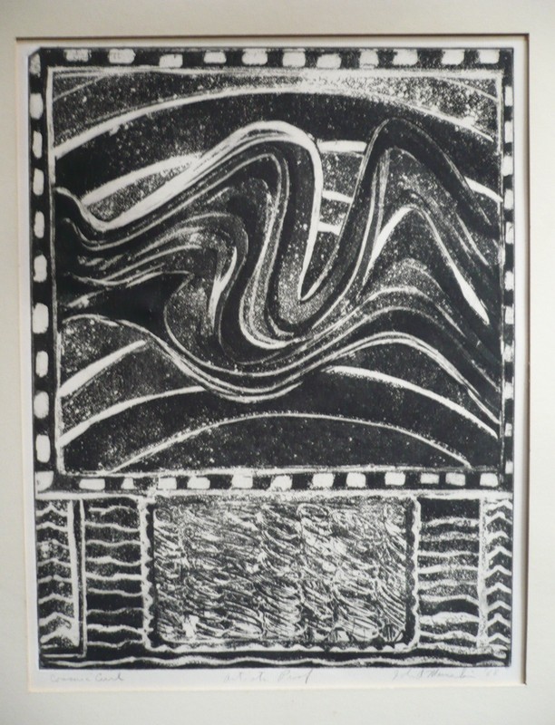 JOHN MARUSKIN, RARE Artist Proof MODERN ABSTRACT Studied Cleveland Institute Art gallery