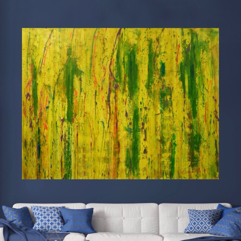 Mark Little Original Giant Profesional Painting 84”X62” (7 Foot) Abstract Modern gallery