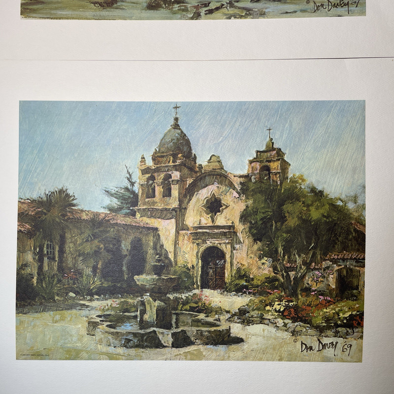 1969 Don Davey Set of 4-Pacific Coast Monterey Seascapes Portfolio Calif. Carmel gallery