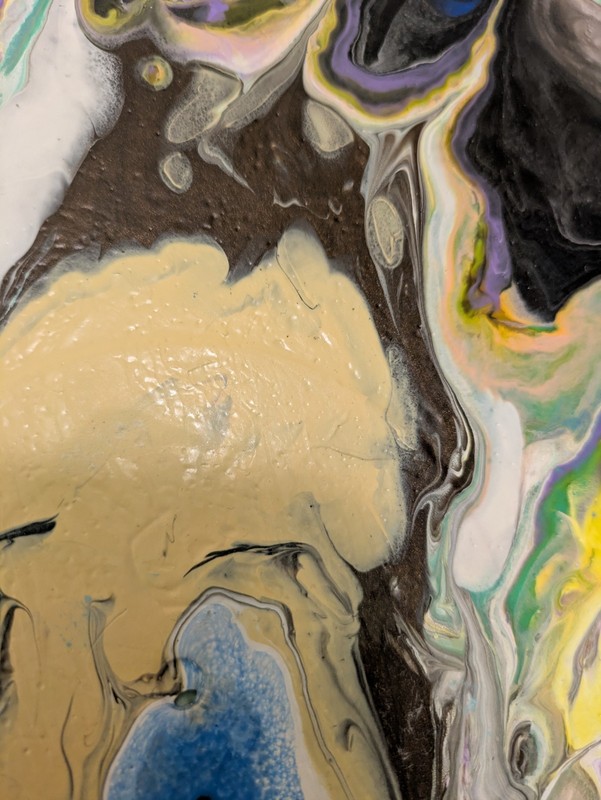 Abstract Original Painting Acrylic Pour Vinyl Record Anxiety Chaos gallery