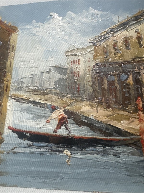 Vintage yet- NEW - Oil Painting on a Flat Canvas- Image Size 8” X 10 Italy gallery