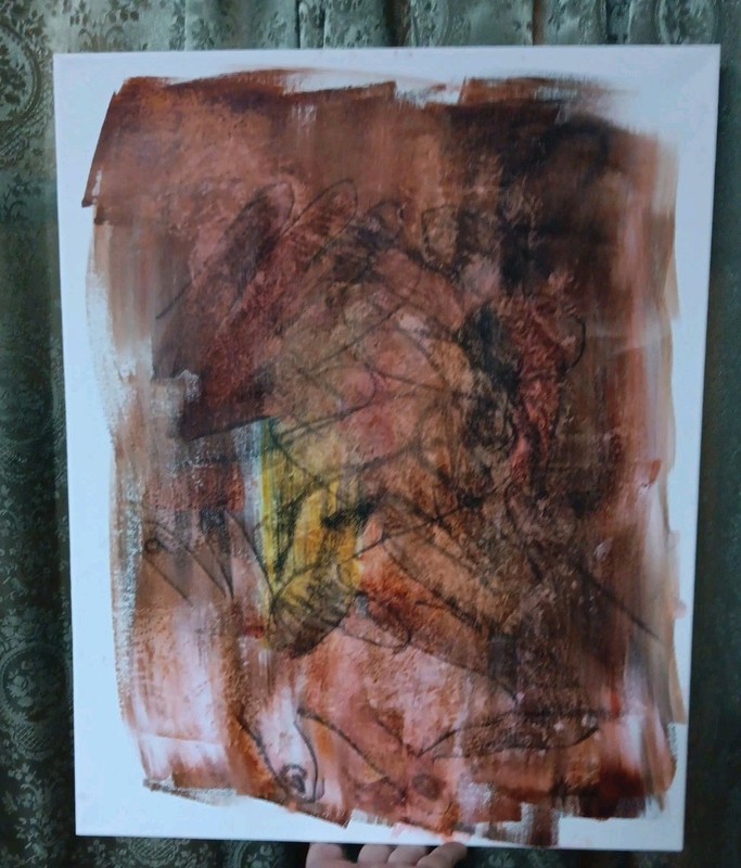 Mixed Media Painting Contemporary Abstract Art Informel Brut Tachisme Signed gallery