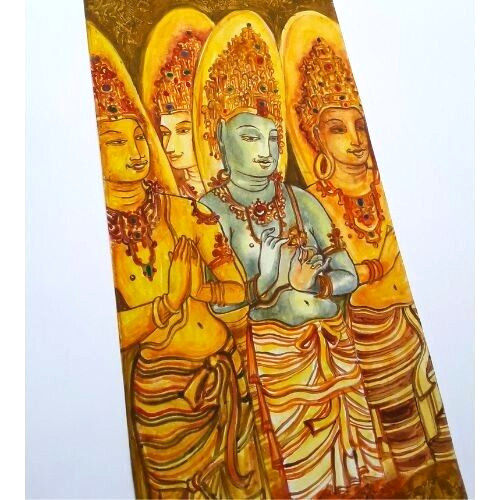 Traditional Sri Lanka Original Historical Men Murals Longer Art Banner Paint NEW gallery