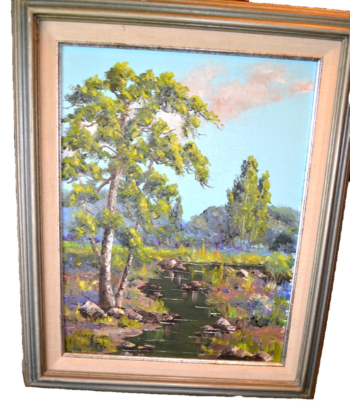 Beautiful large oil on board by California artist Thomas Fisk Goff (1890 – 1984)