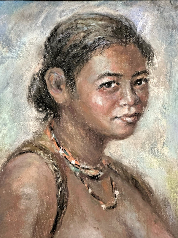 Balinese, SOUTHEAST ASIAN, VIETNAMESE Impressionist Native WOMAN / Girl Painting gallery