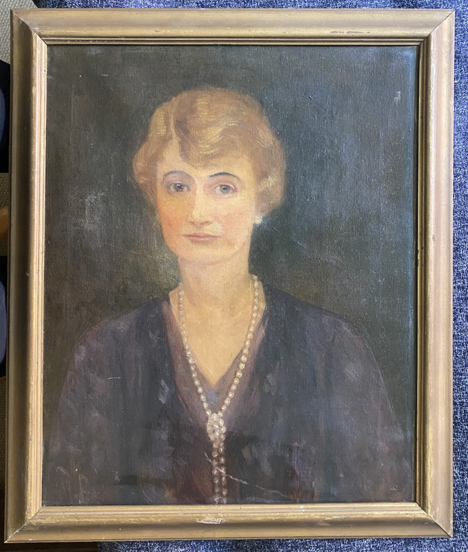 ::OIL PAINTING PORTRAIT YOUNG WOMAN °WITH PEARL NECKLACE AROUND 1890 LATE 19TH CENTURY BIEDERMEIER