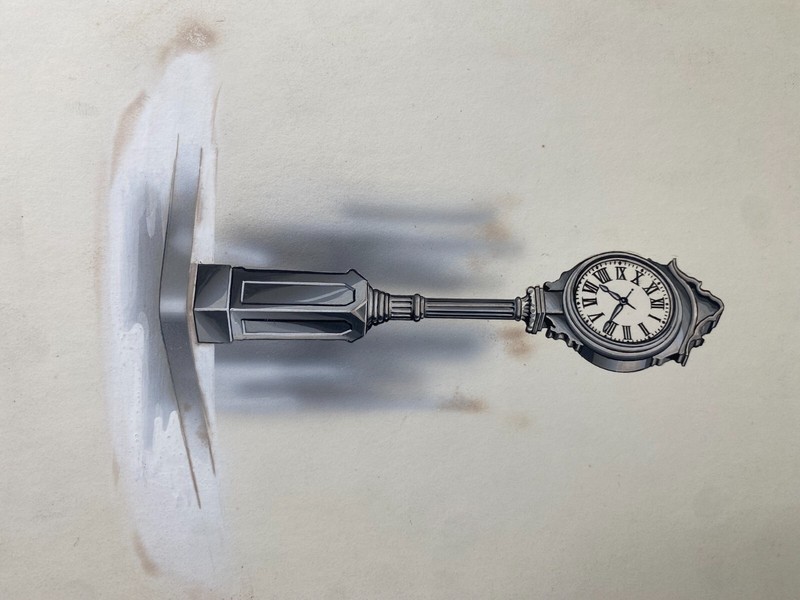 Original Concept Art Rendering Bamslople Clock Seal Cape Cod MA AL113 gallery