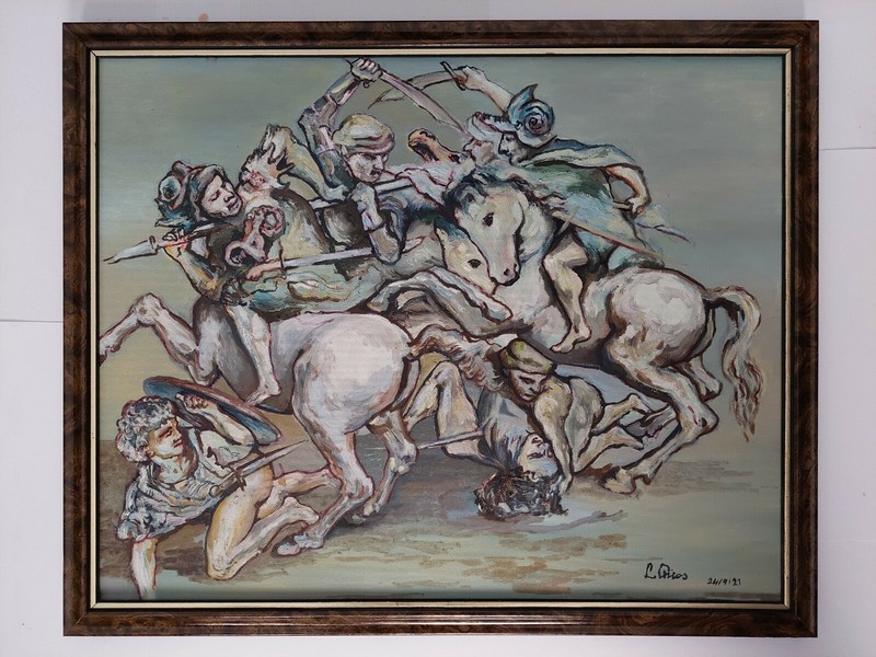 Leonardo Da Vinci – The Battle of Anghiari- Hand Painted Oil On Canvas