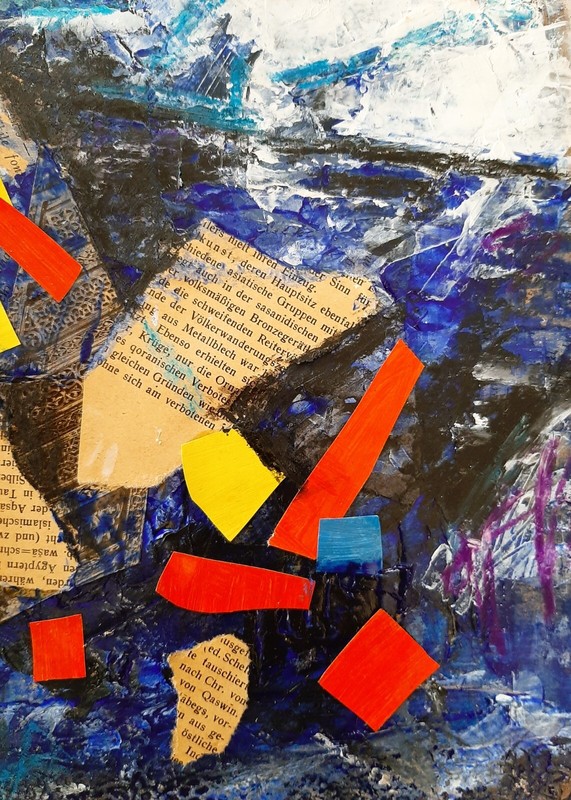 NISSAN ENGEL (1931-2016), Oil & Collage on Board, Abstract, Signed gallery