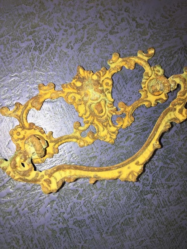 Modern Painting, Antique Lion Drawer Pull Painting, Sculpture 3D Painting, Art gallery