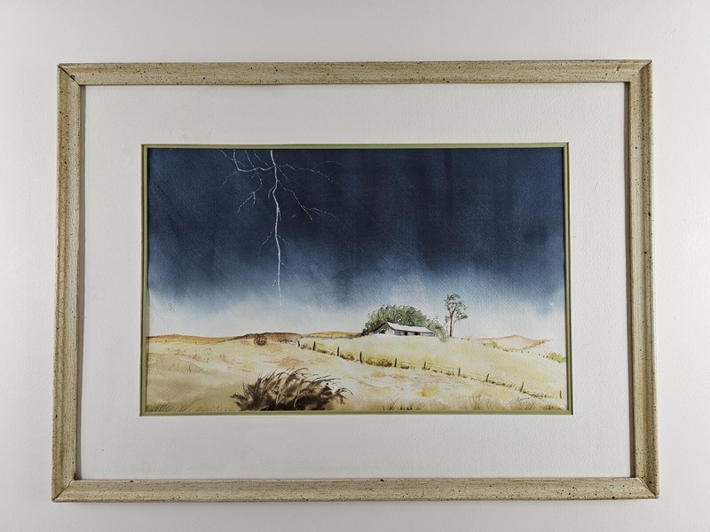 Large Original Signed Regina Porter Watercolor Painting 30×22 Framed Art
