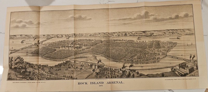Antique image of Rock Island Arsenal 1878, size 26×12, excellent condition
