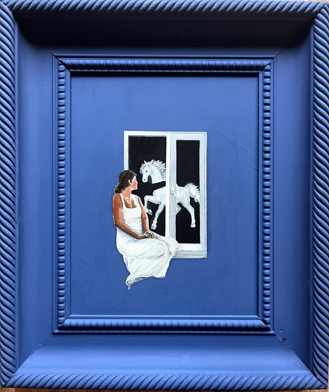Original Oil Painting, 17x20inches, The Secret, Abstract, Figurative