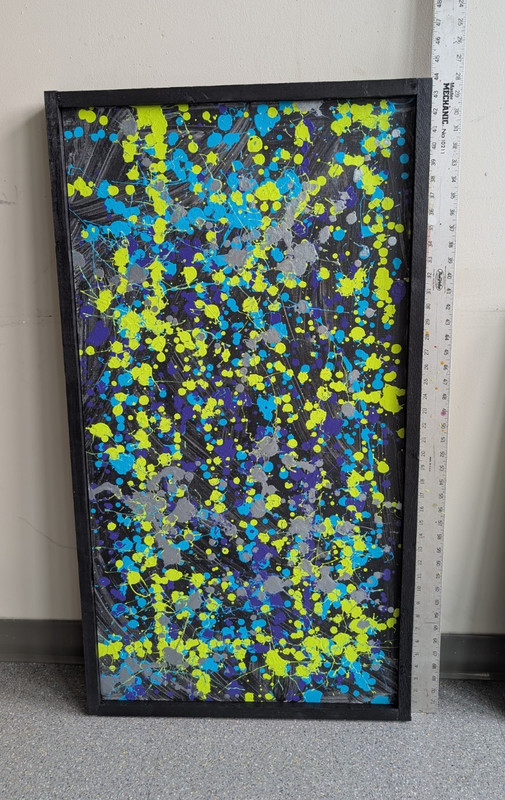 Large Abstract Acrylic Painting Original Framed Wall Art