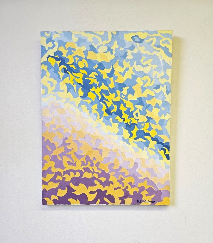 Douglas Palmer 2005  «Color Study» Original Painting Outsider Art