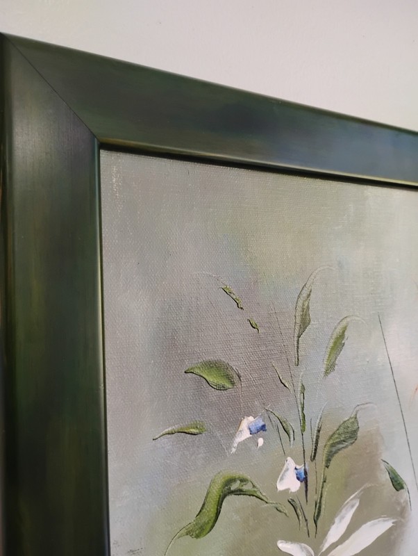 Original Impressionist Oil On Canvas Painting By S. COLBY Floral Landscape gallery